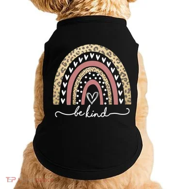 Be Kind Cute Leopard Rainbow Doggie Tank
