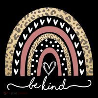 Be Kind Cute Leopard Rainbow USA-Made Doggie Bandana thumb 2