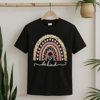 Be Kind Cute Leopard Rainbow T-Shirt thumb 2