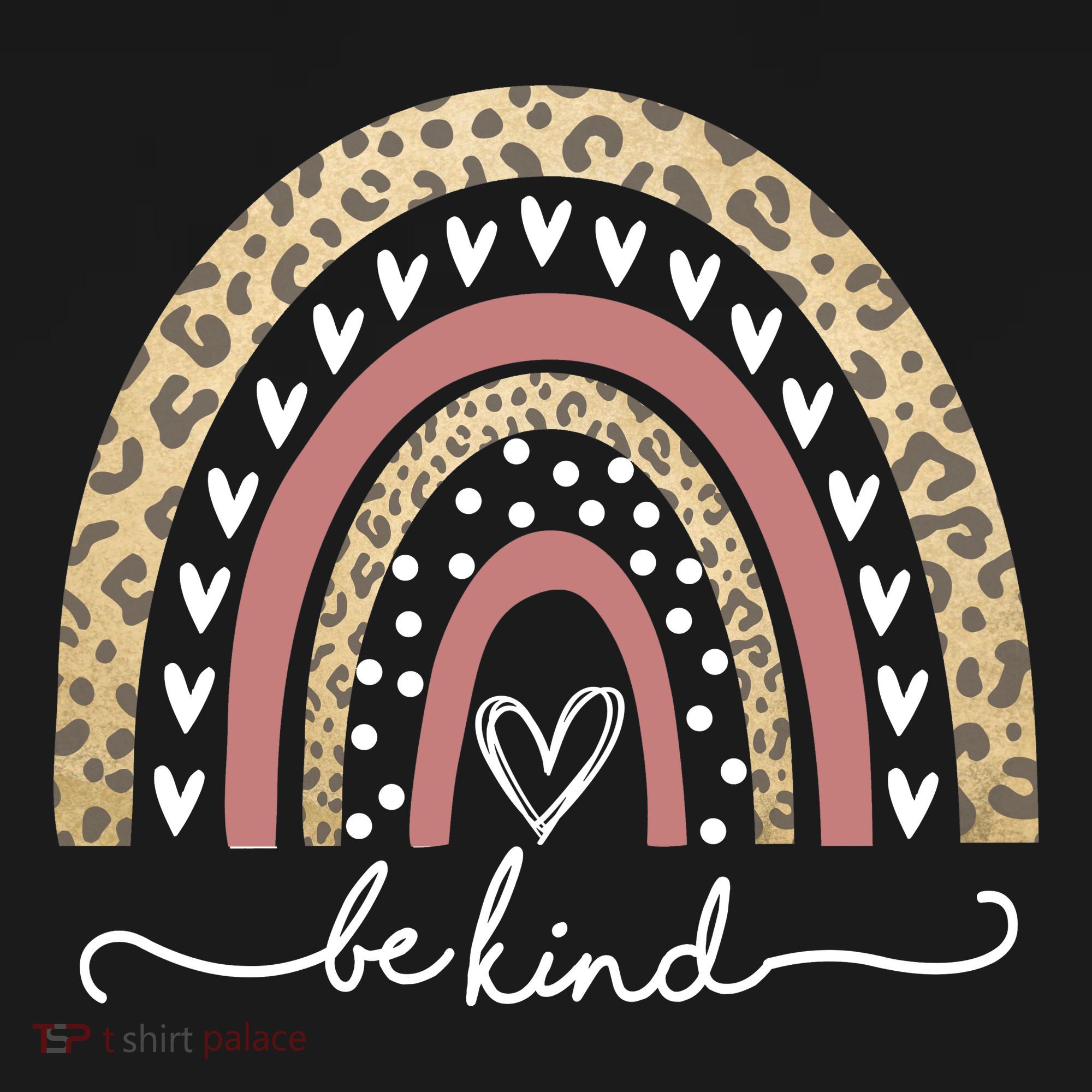 Be Kind Cute Leopard Rainbow Polo