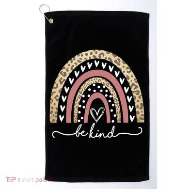 Be Kind Cute Leopard Rainbow Golf Towel