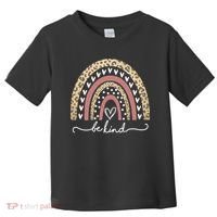 Be Kind Cute Leopard Rainbow Toddler T-Shirt thumb 0