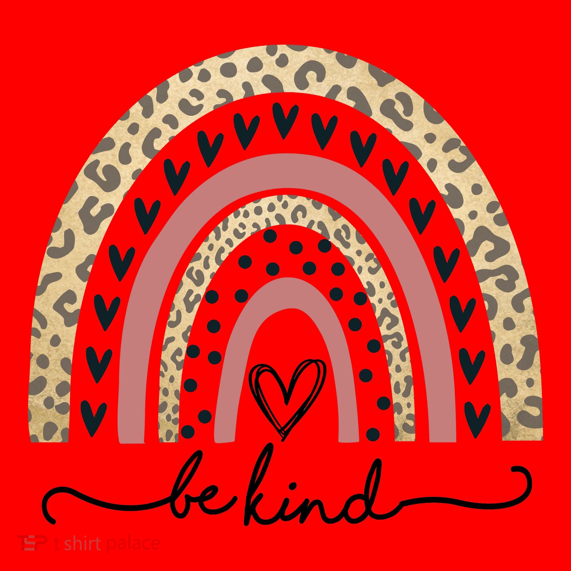 Be Kind Cute Leopard Rainbow Santa Hat