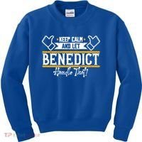 Benedict Keep Calm And Let Benedict Handle That Meaningful Gift Kids Sweatshirt thumb 0