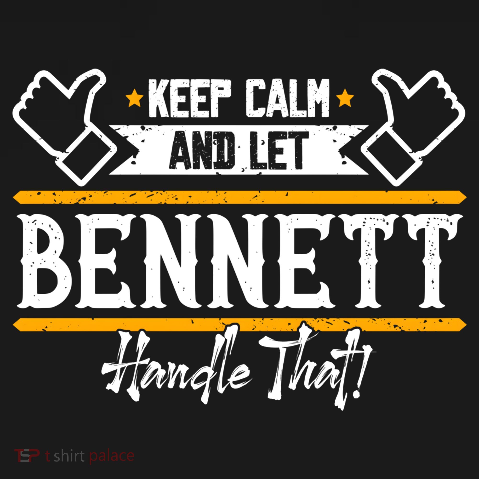 Bennett Keep Calm And Let Bennett Handle That Gift Doggie Tank