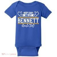 Bennett Keep Calm And Let Bennett Handle That Gift Baby Bodysuit thumb 0