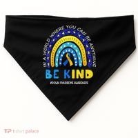 Be Kind Down Syndrome Awareness Rainbow USA-Made Doggie Bandana thumb 0