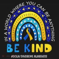 Be Kind Down Syndrome Awareness Rainbow Backpack thumb 2