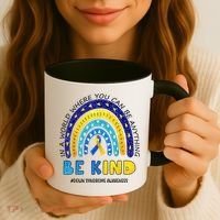 Be Kind Down Syndrome Awareness Rainbow Coffee Mug thumb 3