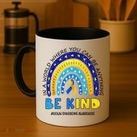 Be Kind Down Syndrome Awareness Rainbow Coffee Mug thumb 4