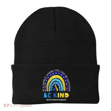 Be Kind Down Syndrome Awareness Rainbow Beanie