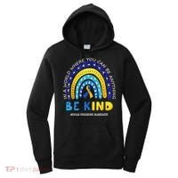 Be Kind Down Syndrome Awareness Rainbow Women's Hoodie thumb 0