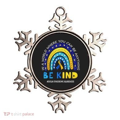 Be Kind Down Syndrome Awareness Rainbow Ornament