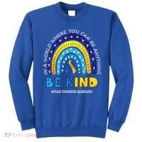 Be Kind Down Syndrome Awareness Rainbow Sweatshirt thumb 0
