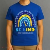 Be Kind Down Syndrome Awareness Rainbow T-Shirt thumb 3