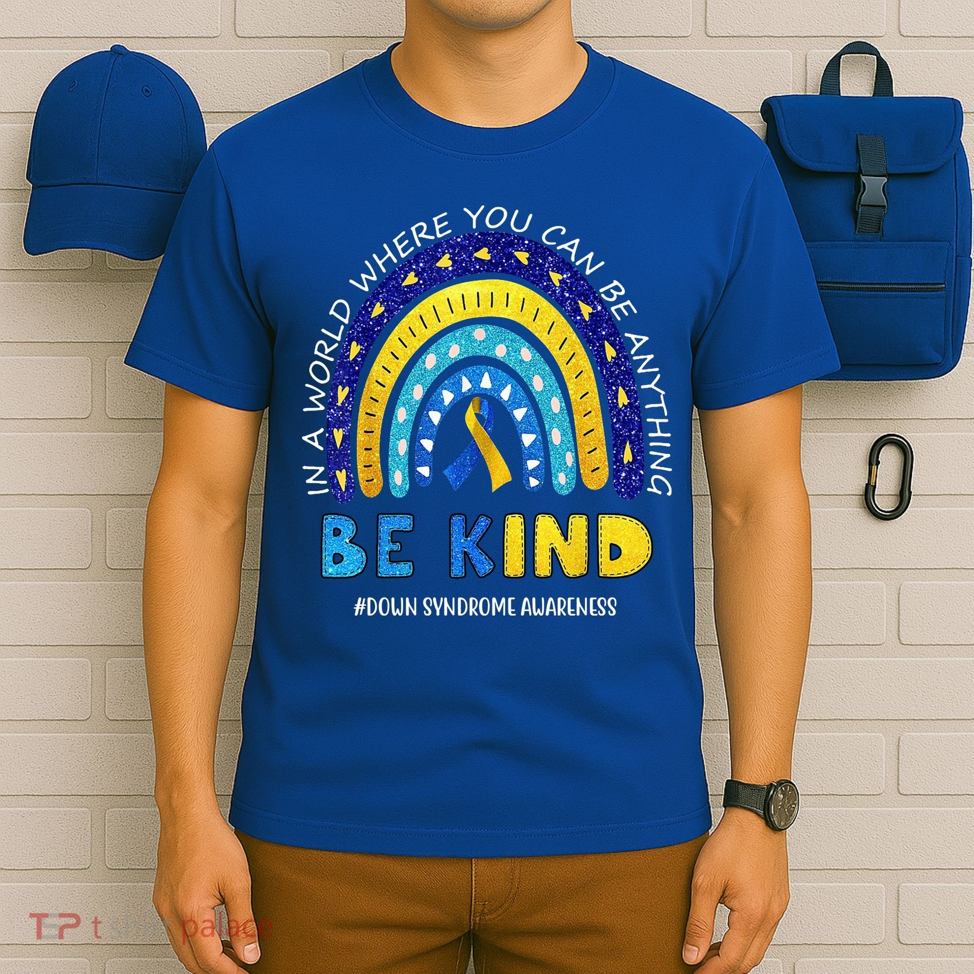 Be Kind Down Syndrome Awareness Rainbow T-Shirt