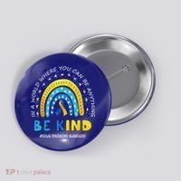 Be Kind Down Syndrome Awareness Rainbow Button thumb 0