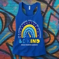 Be Kind Down Syndrome Awareness Rainbow Women's Tank Top thumb 3