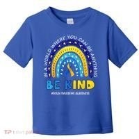 Be Kind Down Syndrome Awareness Rainbow Toddler T-Shirt thumb 0