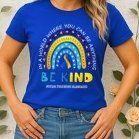 Be Kind Down Syndrome Awareness Rainbow Women's T-Shirt thumb 2