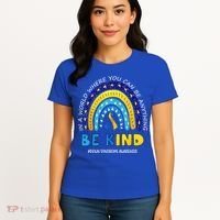 Be Kind Down Syndrome Awareness Rainbow Women's T-Shirt thumb 4
