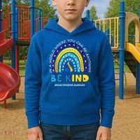 Be Kind Down Syndrome Awareness Rainbow Kids Hoodie thumb 2