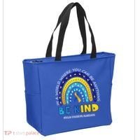 Be Kind Down Syndrome Awareness Rainbow Tote Bag thumb 2
