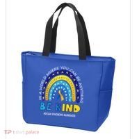 Be Kind Down Syndrome Awareness Rainbow Tote Bag thumb 3