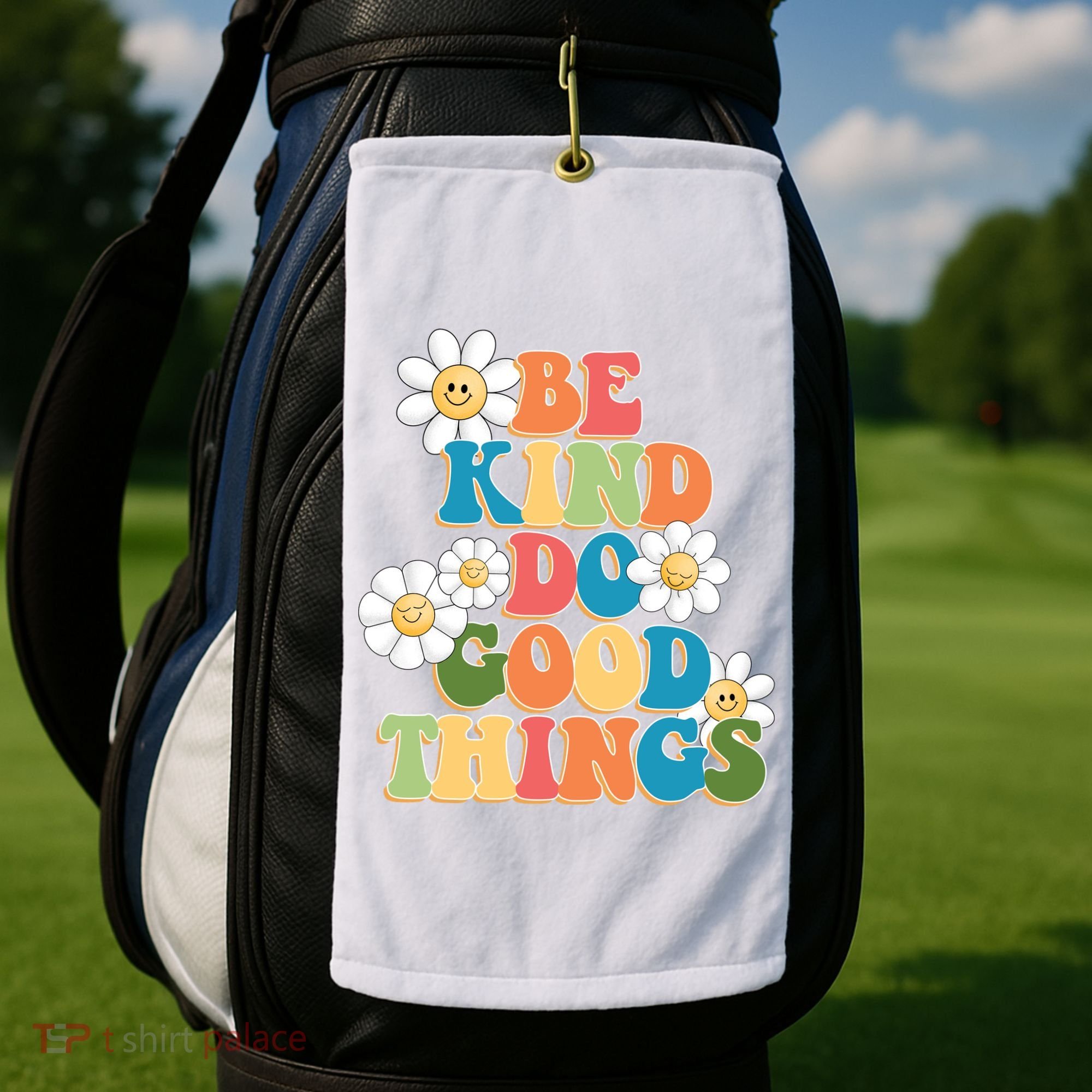 Be Kind Do Good Things Positive Quote Golf Towel