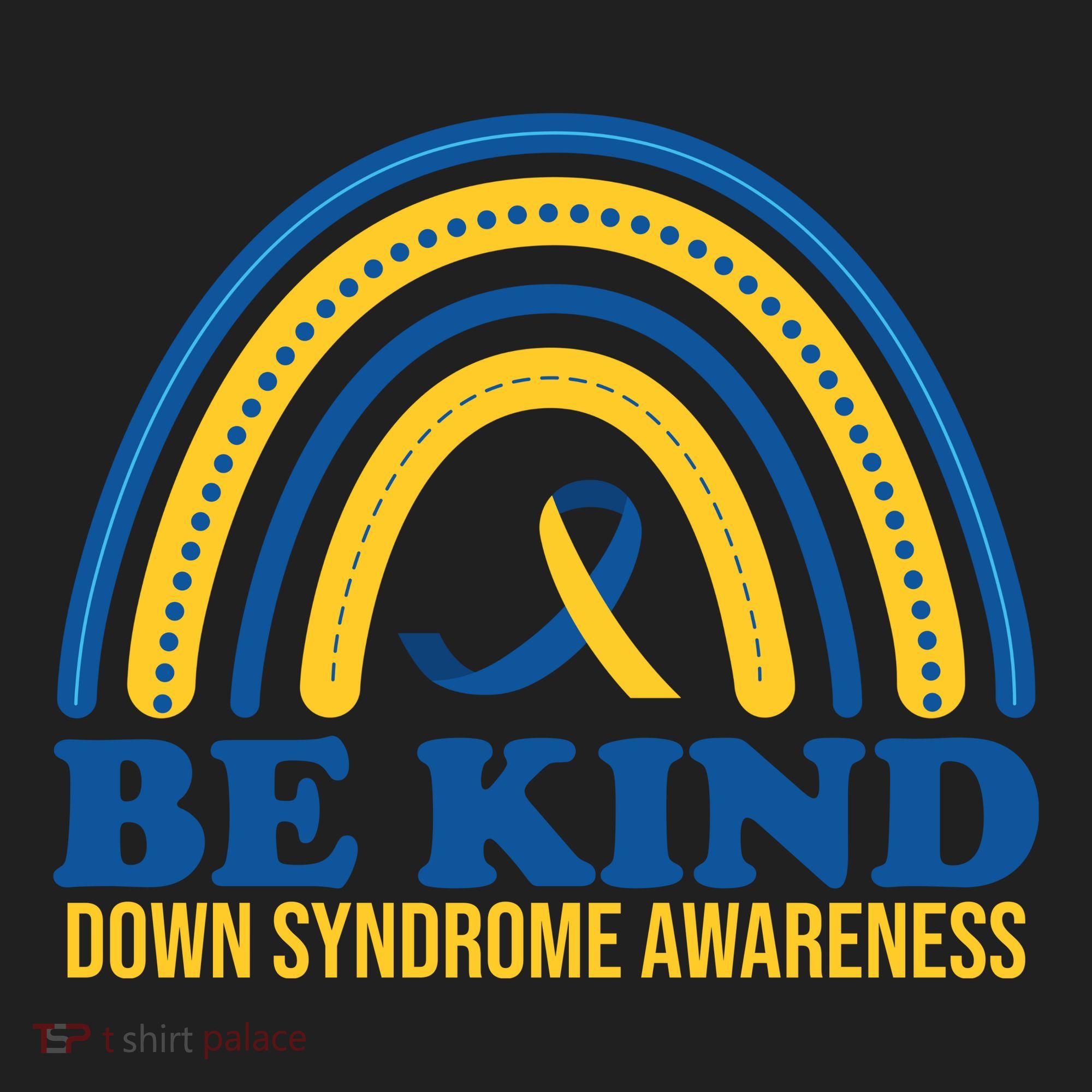 Be Kind Down Syndrome Awareness Rainbow Ribbon Women's Sweatshirt