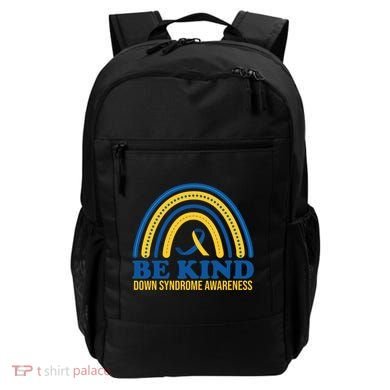Be Kind Down Syndrome Awareness Rainbow Ribbon Backpack