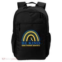 Be Kind Down Syndrome Awareness Rainbow Ribbon Backpack thumb 0