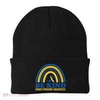 Be Kind Down Syndrome Awareness Rainbow Ribbon Beanie thumb 0
