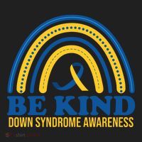 Be Kind Down Syndrome Awareness Rainbow Ribbon Beanie thumb 2