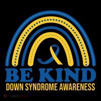 Be Kind Down Syndrome Awareness Rainbow Ribbon Ornament thumb 1