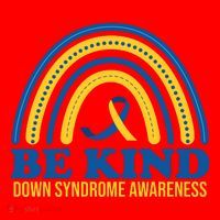 Be Kind Down Syndrome Awareness Rainbow Ribbon Santa Hat thumb 1