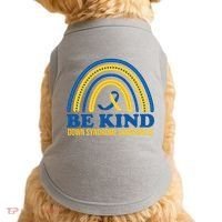 Be Kind Down Syndrome Awareness Rainbow Ribbon Doggie Tank thumb 0