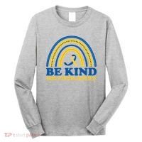 Be Kind Down Syndrome Awareness Rainbow Ribbon Long Sleeve Shirt thumb 0