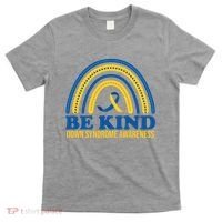 Be Kind Down Syndrome Awareness Rainbow Ribbon T-Shirt thumb 0