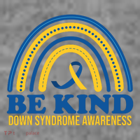 Be Kind Down Syndrome Awareness Rainbow Ribbon T-Shirt thumb 7