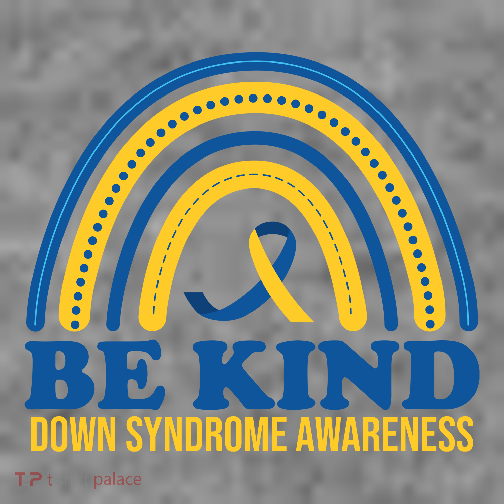 Be Kind Down Syndrome Awareness Rainbow Ribbon Women's Long Sleeve Shirt