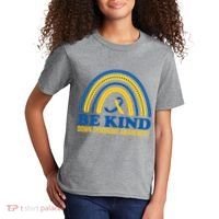 Be Kind Down Syndrome Awareness Rainbow Ribbon Kids T-Shirt thumb 2