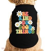 Be Kind Do Good Things Retro Sunflower Doggie Tank thumb 0