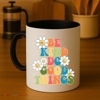 Be Kind Do Good Things Retro Sunflower Coffee Mug thumb 4