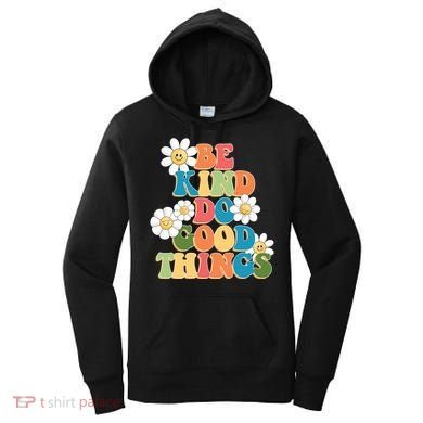 Be Kind Do Good Things Retro Sunflower Women's Hoodie