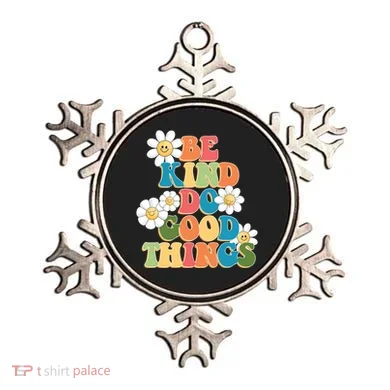 Be Kind Do Good Things Retro Sunflower Ornament