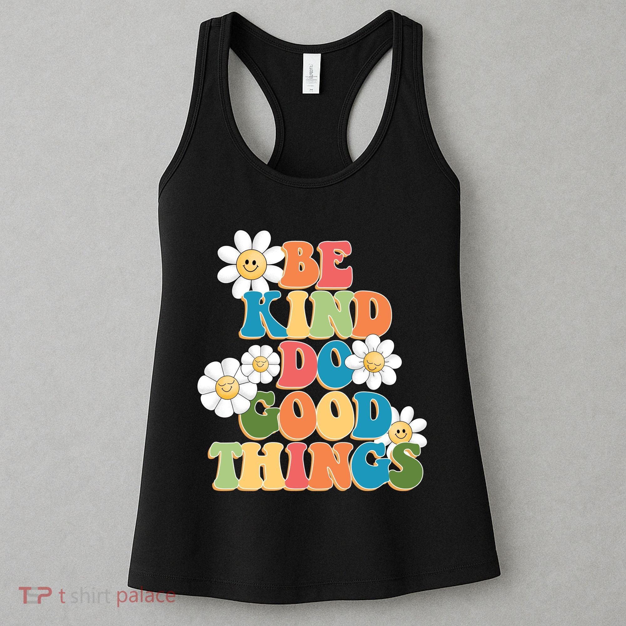 Be Kind Do Good Things Retro Sunflower Women's Tank Top