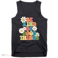 Be Kind Do Good Things Retro Sunflower Tank Top thumb 0