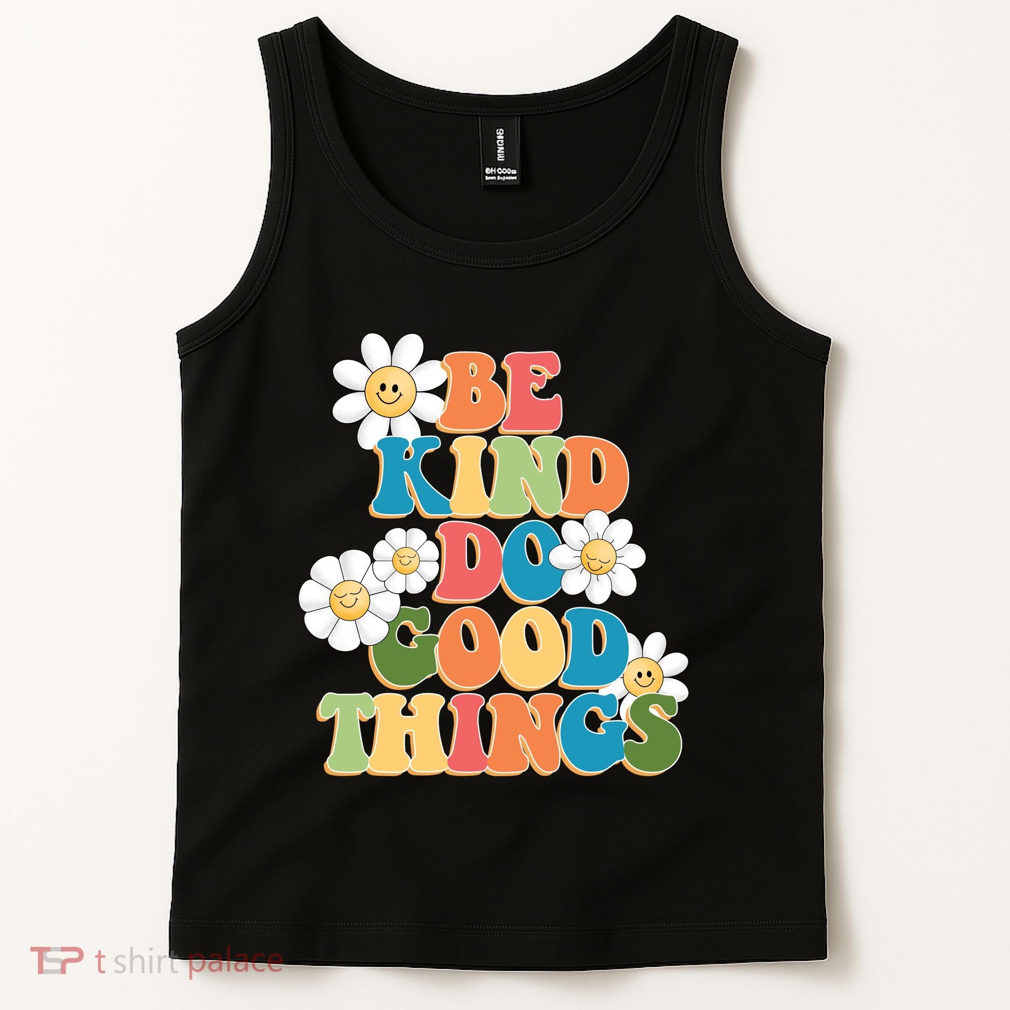 Be Kind Do Good Things Retro Sunflower Tank Top
