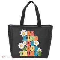 Be Kind Do Good Things Retro Sunflower Tote Bag thumb 0